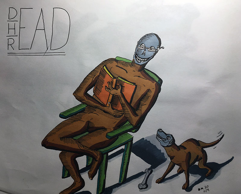 Image showing an art piece called Dead Head Read by David Mielcarek on 20201109
