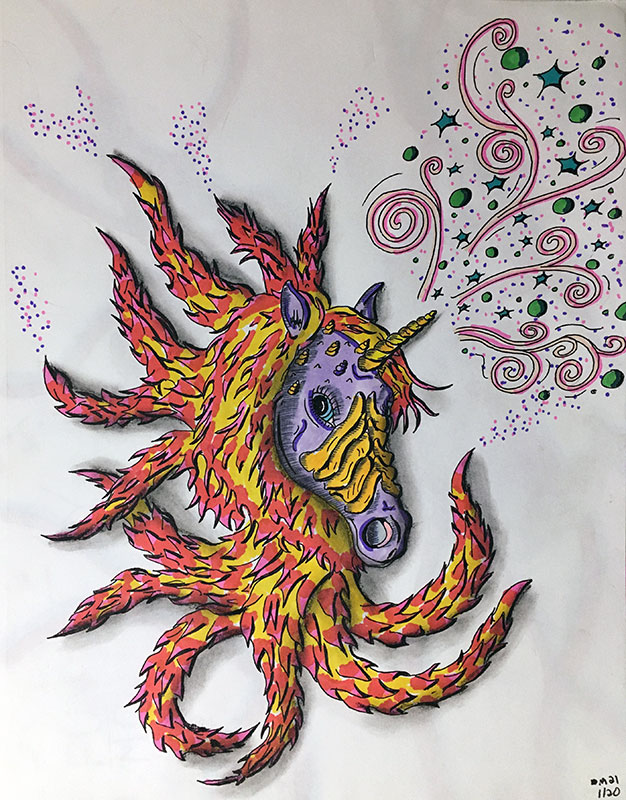 Image showing an art piece called Unique Unicorn by David Mielcarek on 20210120
