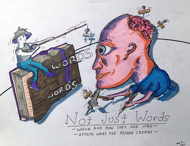 Image showing an art piece called Not Just Words by David Mielcarek on 20210124