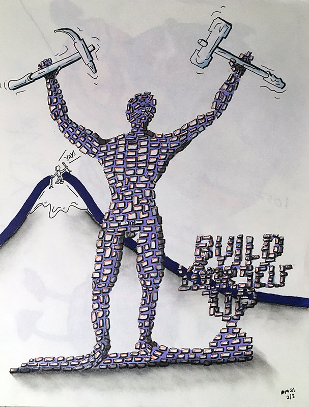 Image showing an art piece called Build Yourself Up by David Mielcarek on 20210203