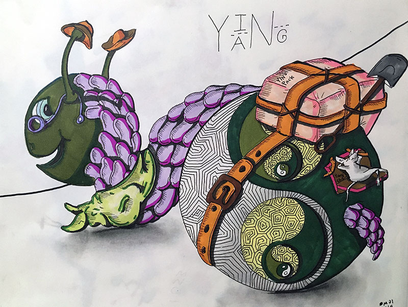 Image showing an art piece called Ying Yang by David Mielcarek on 20210204