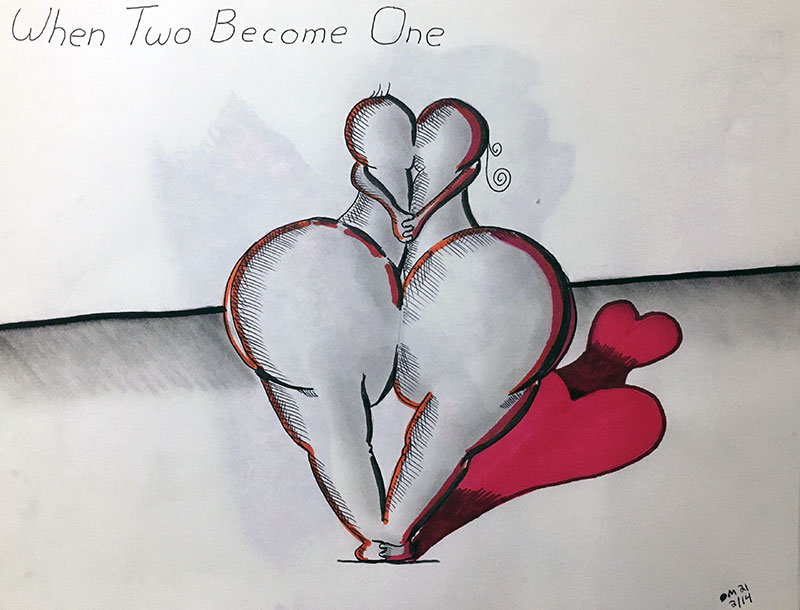 Image showing an art piece called When Two Become One by David Mielcarek on 20210214