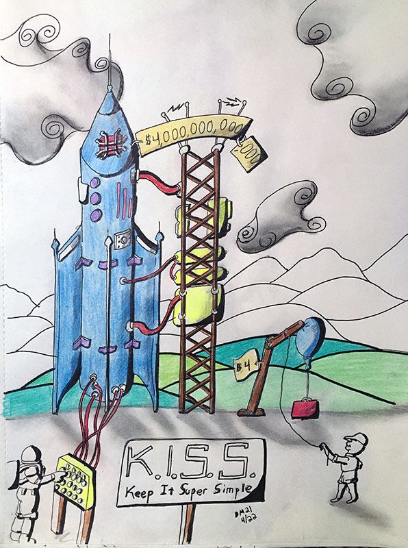 Image showing an art piece called K.I.S.S. - Keep Is Super Simple by David Mielcarek on 20210422