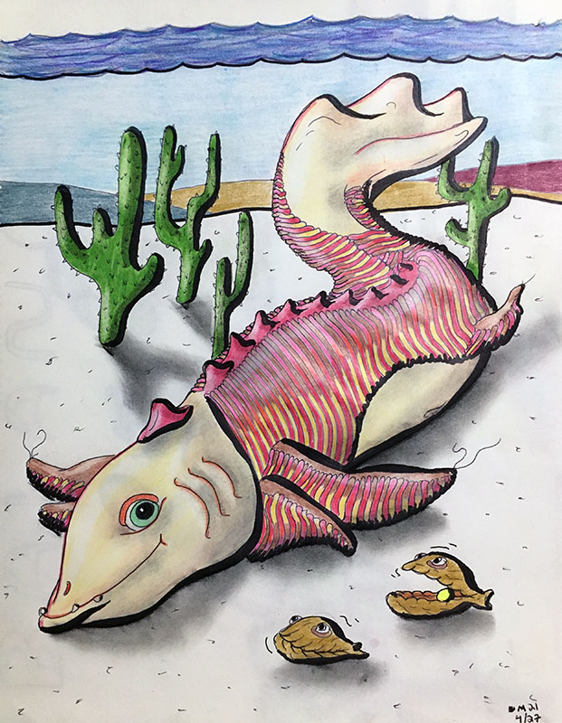 Image showing an art piece called Desert Of The Ocean Fish by David Mielcarek on 20210427