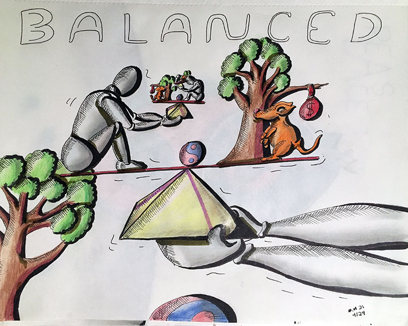 Image showing an art piece called Balanced by David Mielcarek on 20210429