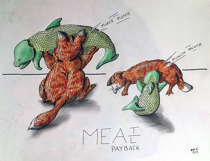 Image showing an art piece called Meat Meal by David Mielcarek on 20210513
