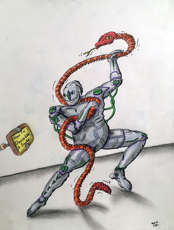 Image showing an art piece called How To Dance With A Snake by David Mielcarek on 20210521