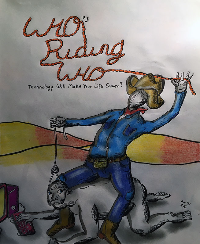 Image showing an art piece called Who's Riding Who by David Mielcarek on 20210806