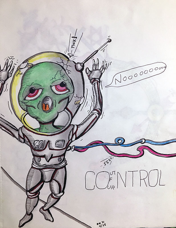 Image showing an art piece called Out Of Our Control by David Mielcarek on 20210928