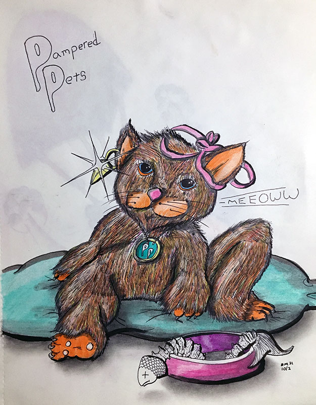 Image showing an art piece called Pampered Pets by David Mielcarek on 20211002