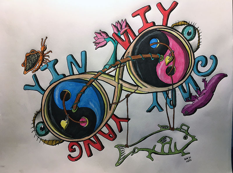 Image showing an art piece called Yin Yang - gnaY niY by David Mielcarek on 20211031