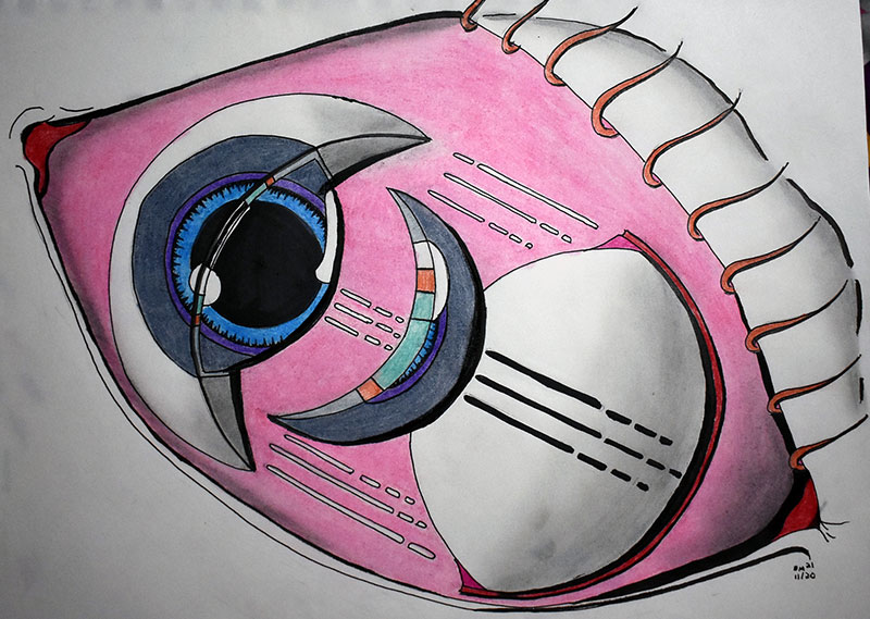 Image showing an art piece called Fish Eye by David Mielcarek on 20211121