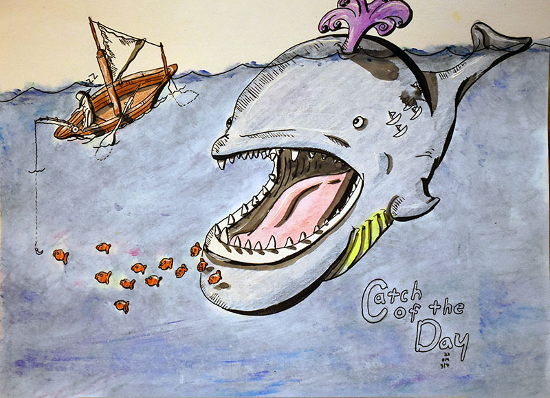 Image showing an art piece called Catch Of The Day by David Mielcarek on 20220307