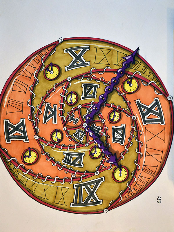Image showing an art piece called Roman Clock by David Mielcarek on 20220308