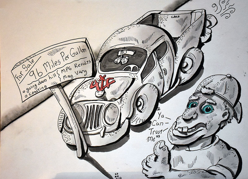 Image showing an art piece called For Sale: 96 Miles Per Gallon by David Mielcarek on 20220312
