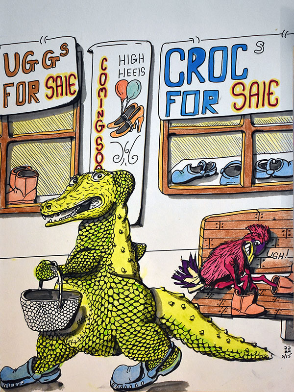Image showing an art piece called Crocs, Uggs, High Heels For Sale by David Mielcarek on 20220315