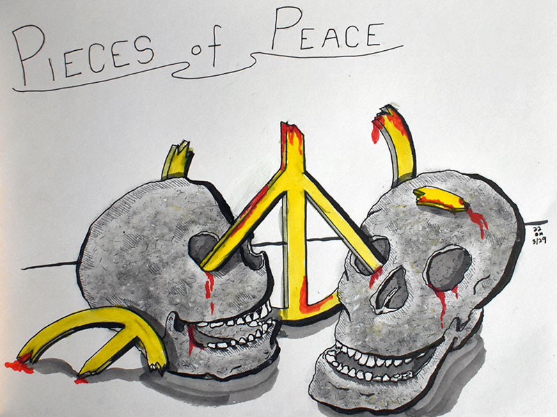 Image showing an art piece called Pieces of Peace by David Mielcarek on 20220329