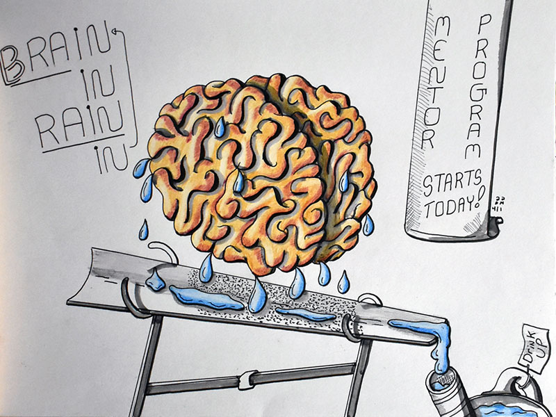 Image showing an art piece called Brain In Rain In Brain by David Mielcarek on 20220401