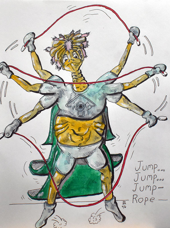 Image showing an art piece called Jump... Jump... Jump-Rope by David Mielcarek on 20220406