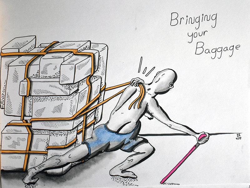 Image showing an art piece called Bringing Your Baggage by David Mielcarek on 20220419