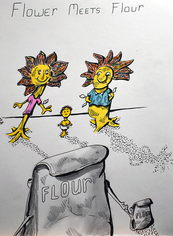 Image showing an art piece called Flower Meets Flour by David Mielcarek on 20220420