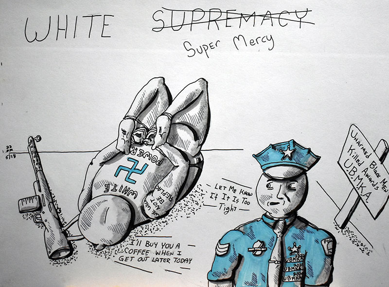 Image showing an art piece called Whie Supremacy/Super Mercy by David Mielcarek on 20220518