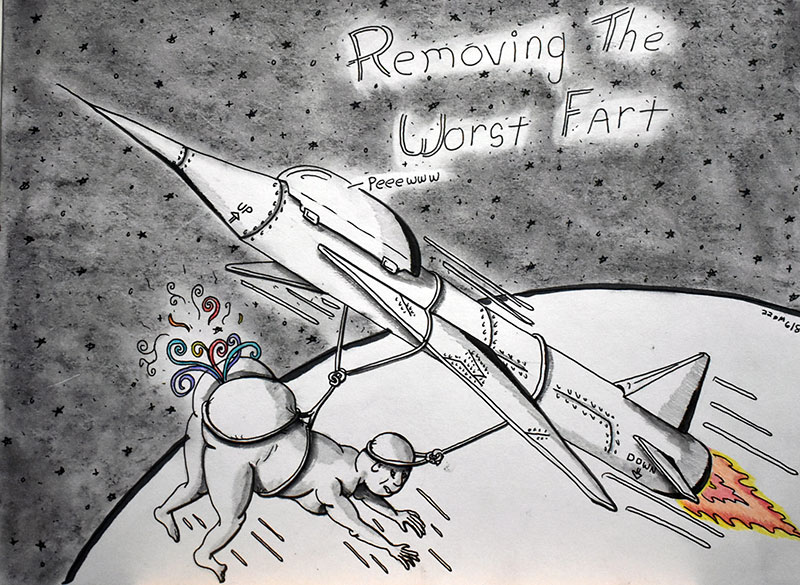 Image showing an art piece called Removing The Worst Fart by David Mielcarek on 20220608