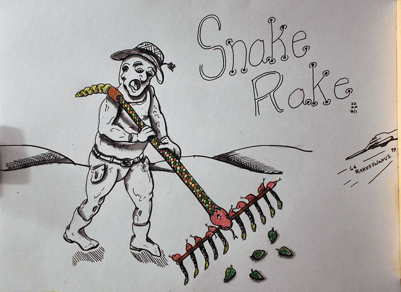 Image showing an art piece called Snake Rake by David Mielcarek on 20220701