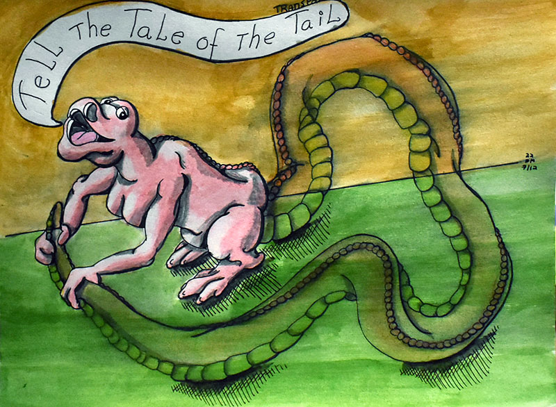 Image showing an art piece called Tell The Tale of the Tail - homonyms by David Mielcarek on 20220712