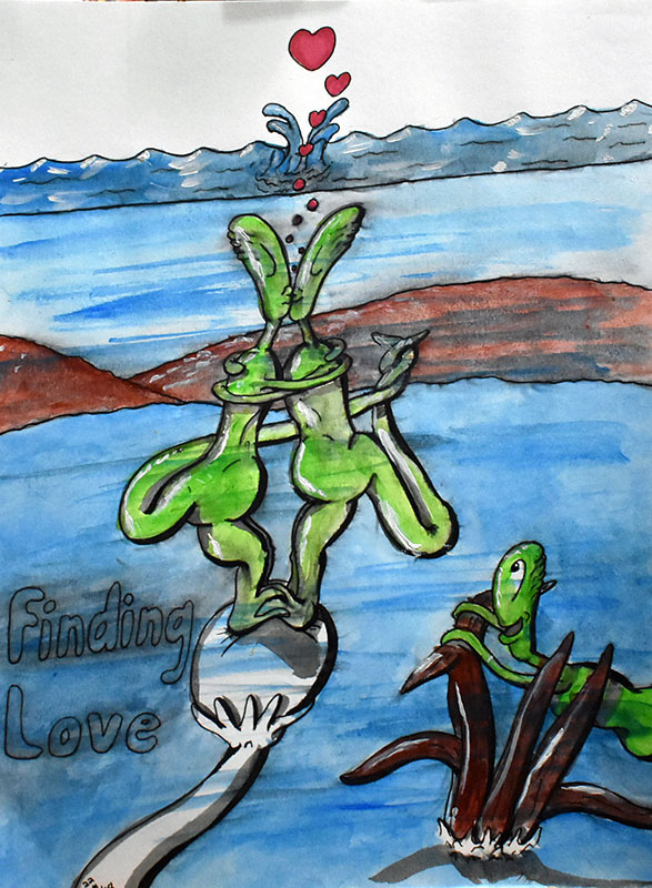 Image showing an art piece called Finding Love by David Mielcarek on 20220718