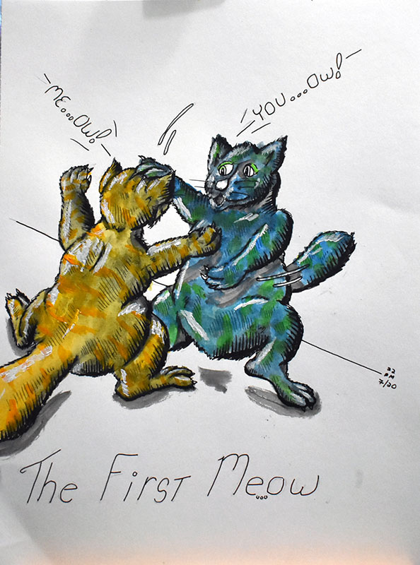 Image showing an art piece called The First Meow by David Mielcarek on 20220720