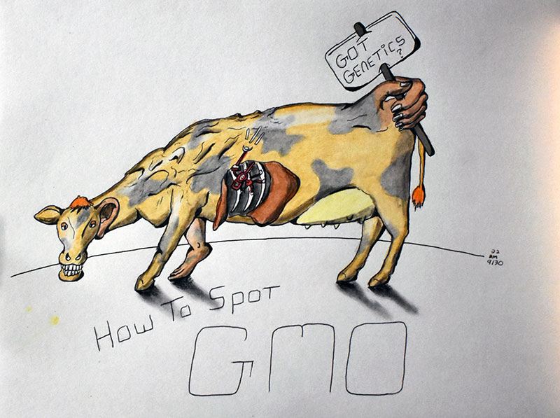 Image showing an art piece called How To Spot GMO - Got Genetics? by David Mielcarek on 20220930