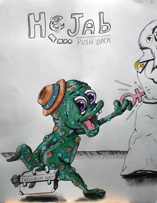 Image showing an art piece called HiJab...HeJab by David Mielcarek on 20221020