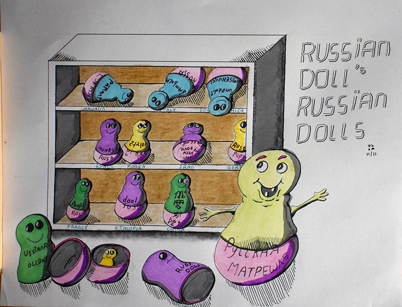 Image showing an art piece called Russian Doll's Russian Dolls by David Mielcarek on 20221111
