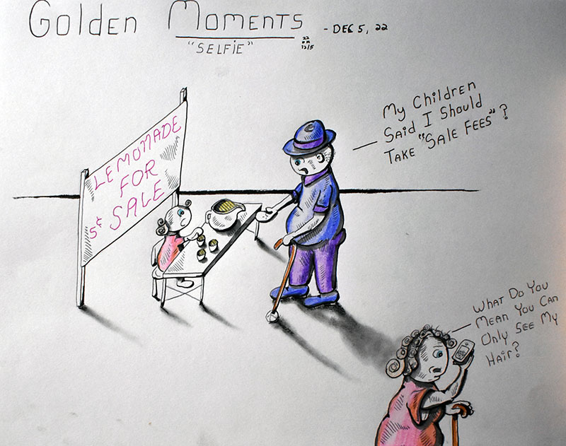 Image showing an art piece called Golden Moments - Selfie by David Mielcarek on 20221205