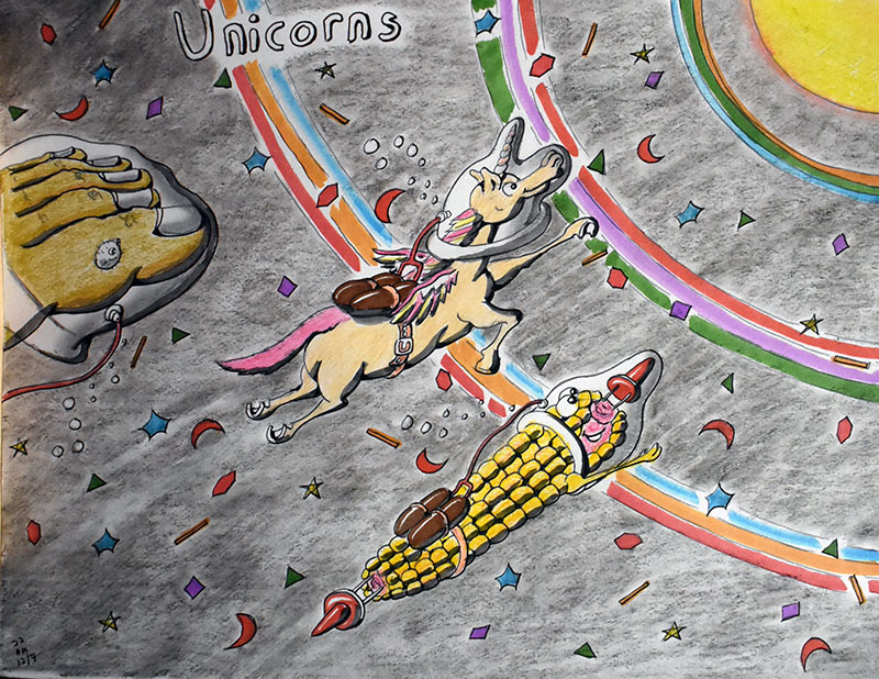 Image showing an art piece called Unicorns by David Mielcarek on 20221207