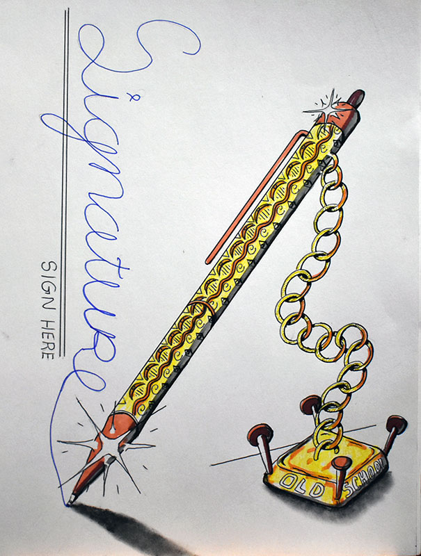 Image showing an art piece called Old School Signature by David Mielcarek on 20221223
