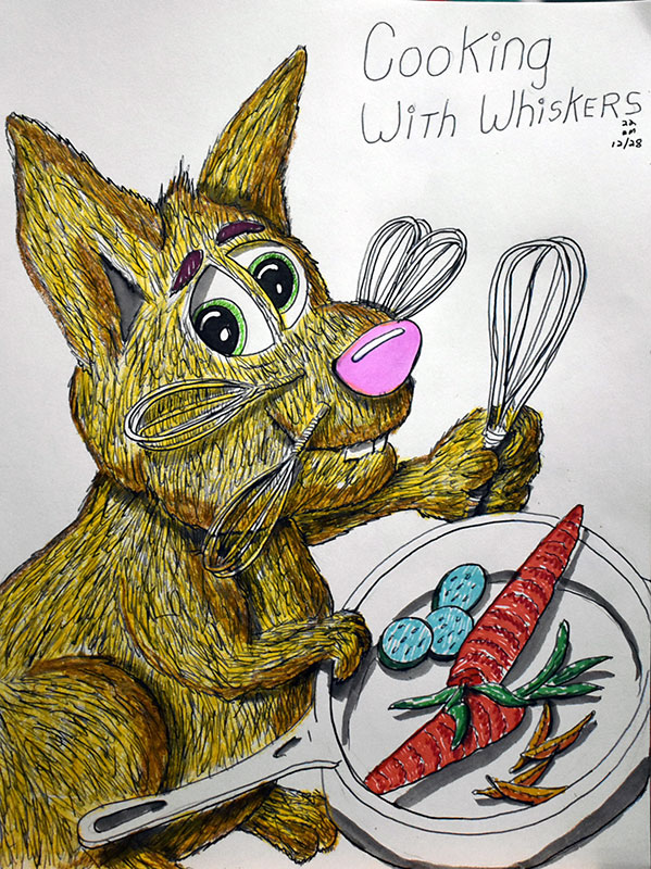 Image showing an art piece called Cooking With Whiskers by David Mielcarek on 20221228