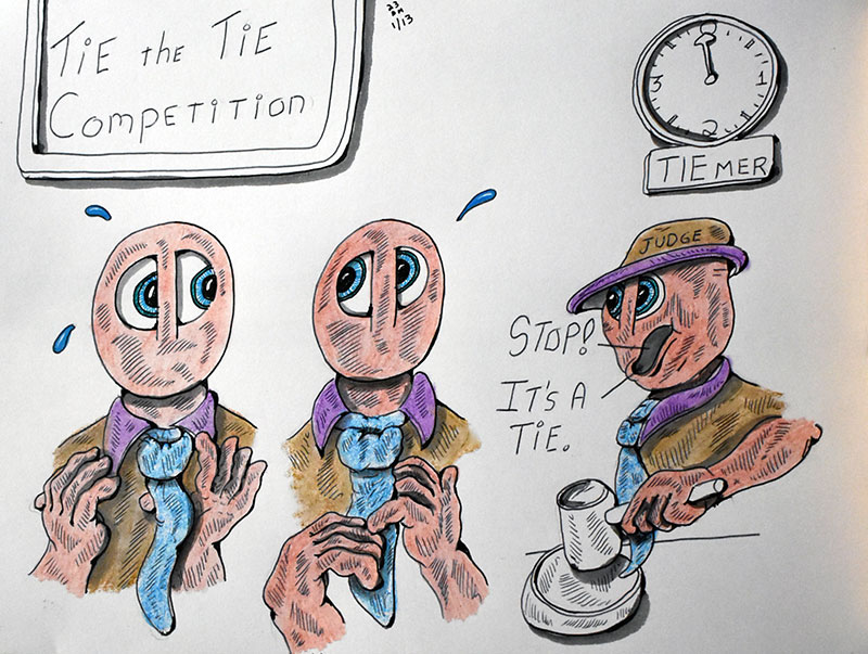Image showing an art piece called Tie the Tie Competition by David Mielcarek on 20230113