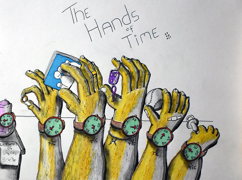 Image showing an art piece called The Hands Of Time by David Mielcarek on 20230201