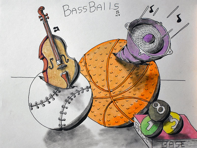 Image showing an art piece called BASS Balls by David Mielcarek on 20230207