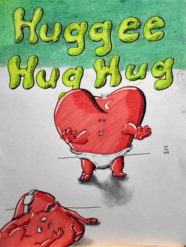 Image showing an art piece called Hugee Hug Hug by David Mielcarek on 20230209