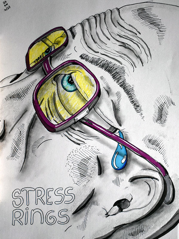 Image showing an art piece called Stress Ringers by David Mielcarek on 20230223