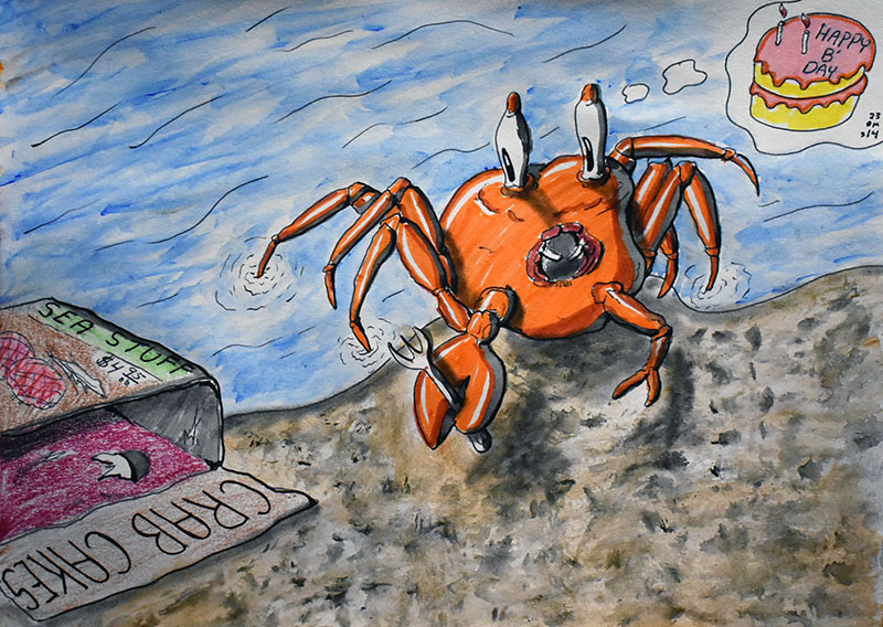 Image showing an art piece called Crab Cakes by David Mielcarek on 20230304