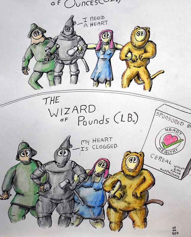 Image showing an art piece called The Wizard Of Oz., versus the The Wizard Of Lb. by David Mielcarek on 20230327