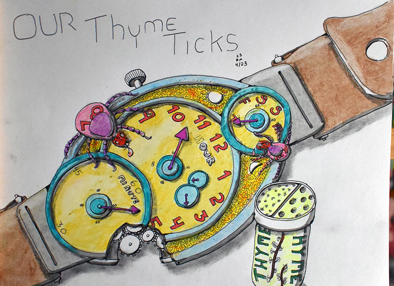 Image showing an art piece called Our Thyme Ticks by David Mielcarek on 20230423