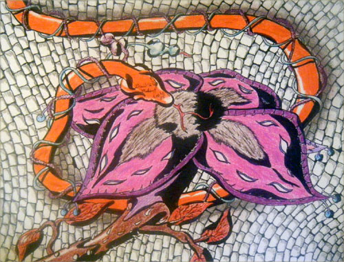Image showing an art piece called Snake Loves Flower by David Mielcarek on 20050930