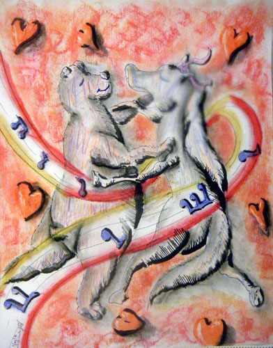 Image showing an art piece called Dance Of The Bear And Horse by David Mielcarek on 20140121