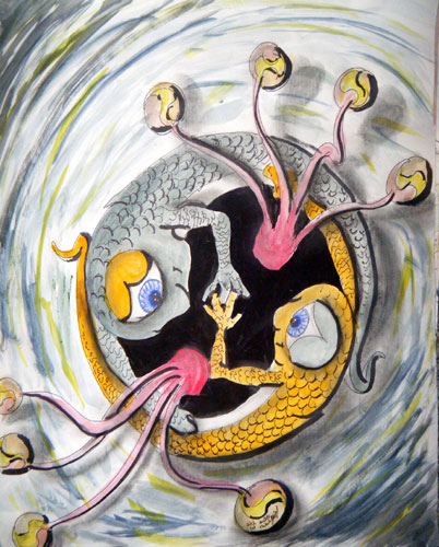 Image showing an art piece called Mr. Yin and Mrs. Yang by David Mielcarek on 20140212