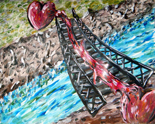 Image showing an art piece called Bridge Of Hearts by David Mielcarek on 20140925